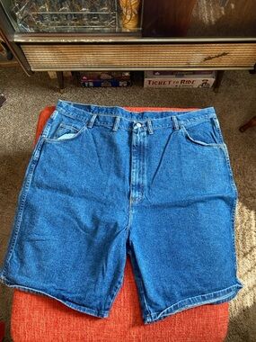 VTG 90's Wrangler Hero  Blue Wash Denim Workwear Jean Shorts Painter
